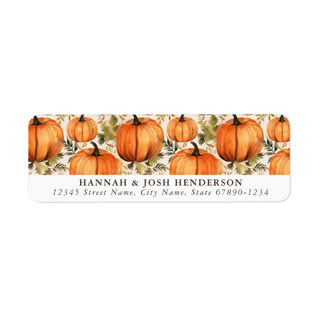 Fall Autumn Leaves Return Address Labels (Front)