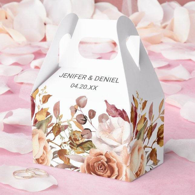 Fall Autumn Leaves Rustic Country Boho Wedding Favor Box (Wedding)