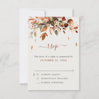 Fall Autumn Leaves Rustic Country Boho Wedding