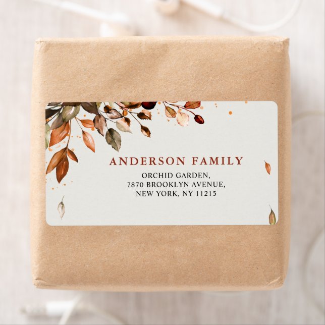 Fall Autumn Leaves Rustic  Wedding Shipping (Insitu)