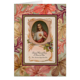 Fall Autumn Leaves Sacred Heart of Jesus