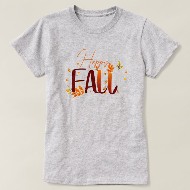 Fall/Autumn/Leaves  T-Shirt (Design Front)