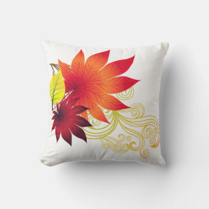 Fall Autumn Leaves Throw Pillow