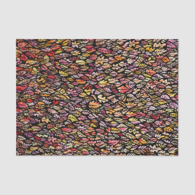 Fall Autumn Leaves Tissue Paper (Front)