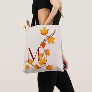 Fall Autumn Maple Leaves Branch Tote Bag