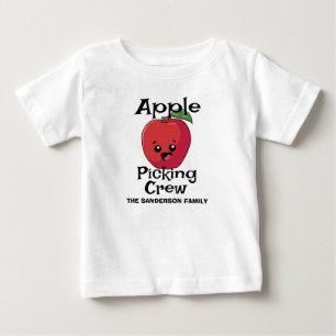 Fall Autumn Matching Family Apple Picking Crew Baby T-Shirt