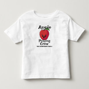 Fall Autumn Matching Family Apple Picking Crew Toddler T-shirt