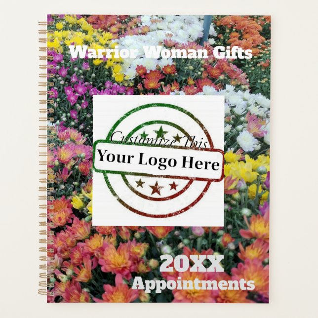 Fall / Autumn Mum flowers Planner (Front)