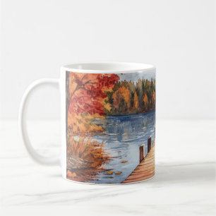 Fall Autumn Nature Lake Trees Landscape Coffee Mug