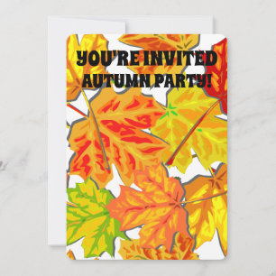 FALL AUTUMN OUTDOOR PARTY CUSTOM INVITATIONS