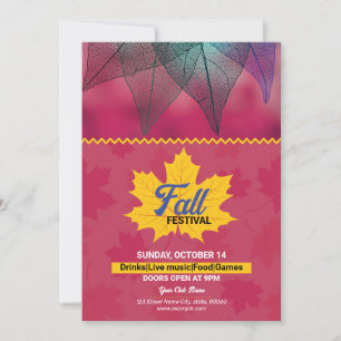 Fall / Autumn Party Invitation Flyer Template