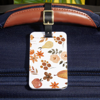 Fall Autumn Pattern Luggage Tag