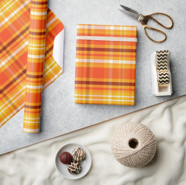 Fall Autumn Plaid  Wrapping Paper (Crafts)