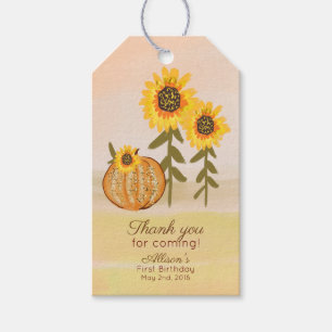 Fall Autumn Pumpkin Gift Tag Favour Tag