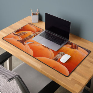 Fall Autumn Pumpkin Patch Close Up Desk Mat