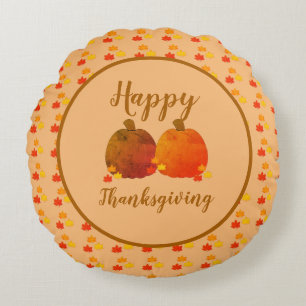 Fall/Autumn/Pumpkin  Round Pillow
