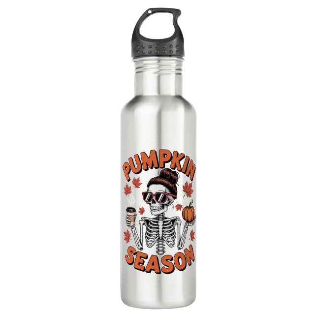 Fall Autumn Pumpkin Season 710 Ml Water Bottle (Front)