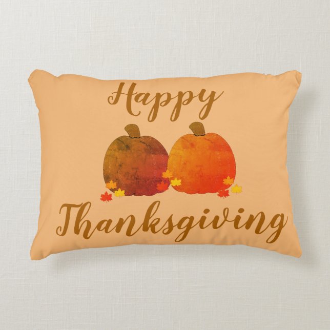 Fall/Autumn/Pumpkin/Thanksgiving Accent Pillow (Front)