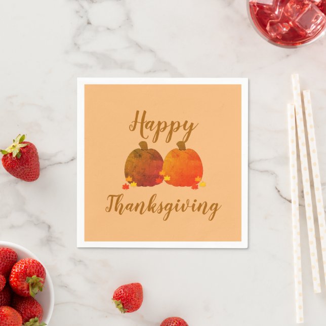 Fall/Autumn/Pumpkin/Thanksgiving   Napkins (Insitu)