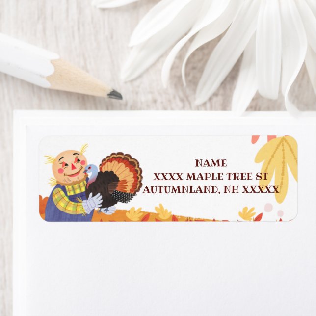Fall Autumn Scarecrow and Turkey (Insitu)