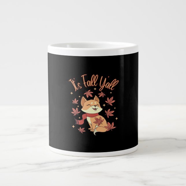 Fall Autumn Season Collection It’s Fall Y’all Fall Large Coffee Mug (Front)