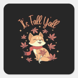 Fall Autumn Season Collection It’s Fall Y’all Fall Square Sticker