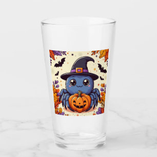 Fall/autumn/spider/witch/halloween Glass