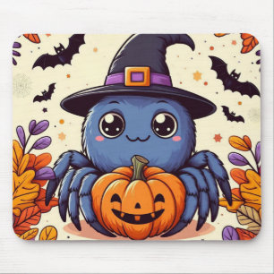 Fall/autumn/spider/witch/halloween Mouse Pad