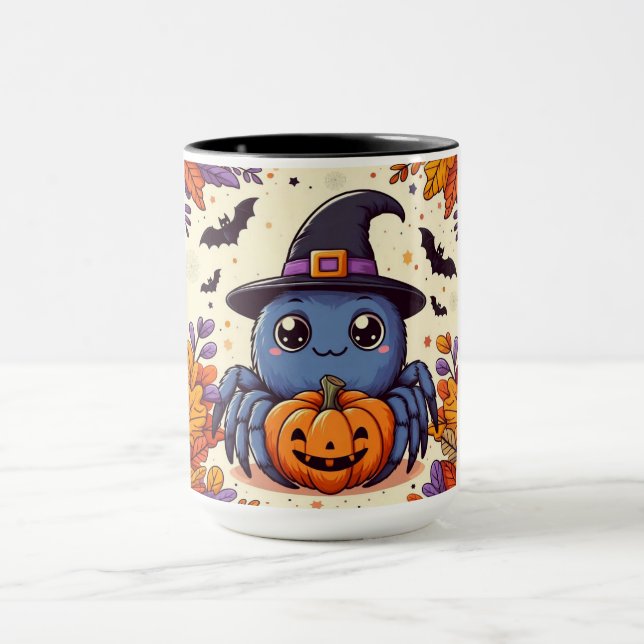 Fall/autumn/spider/witch/halloween Mug (Center)