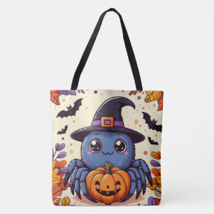 Fall/autumn/spider/witch/halloween Tote Bag