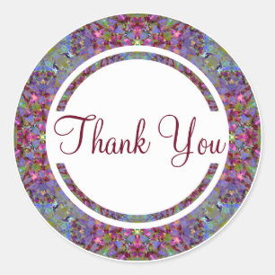 Fall Autumn Thank You Envelope Seal Sticker