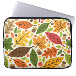 Fall Autumn Thanksgiving Harvest Leaves Falling Laptop Sleeve