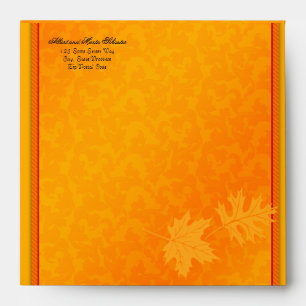 Fall Autumn Thanksgiving Square Envelope