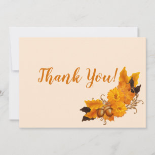 Fall Autumn Thanksgiving Thank You Notes Acorns