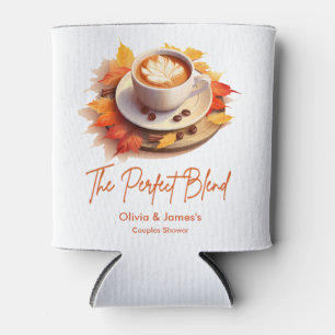 Fall Autumn The Perfect Blend Couples Shower  Can Cooler
