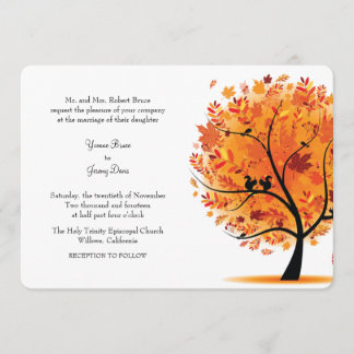 Fall / Autumn Tree Wedding Invitation