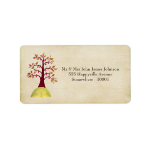 Fall Autumn Tree Wedding Return Address Labels
