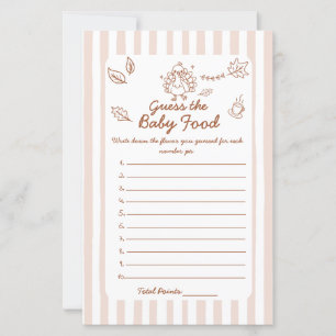Fall Autumn Turkey Baby Shower Guess the Baby Food