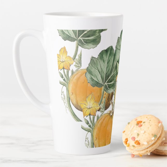 Fall Autumn Vintage Pumpkins  Latte Mug (In Situ)