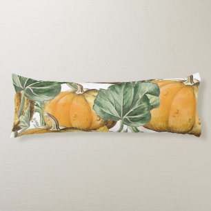Fall Autumn Watercolor Vintage Pumpkins Body Pillow