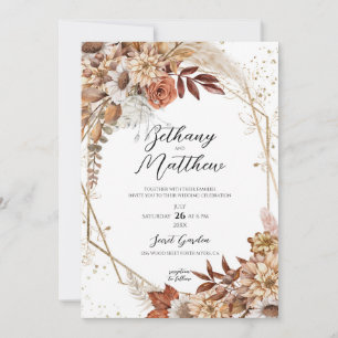 Fall Autumn Wedding Invitation