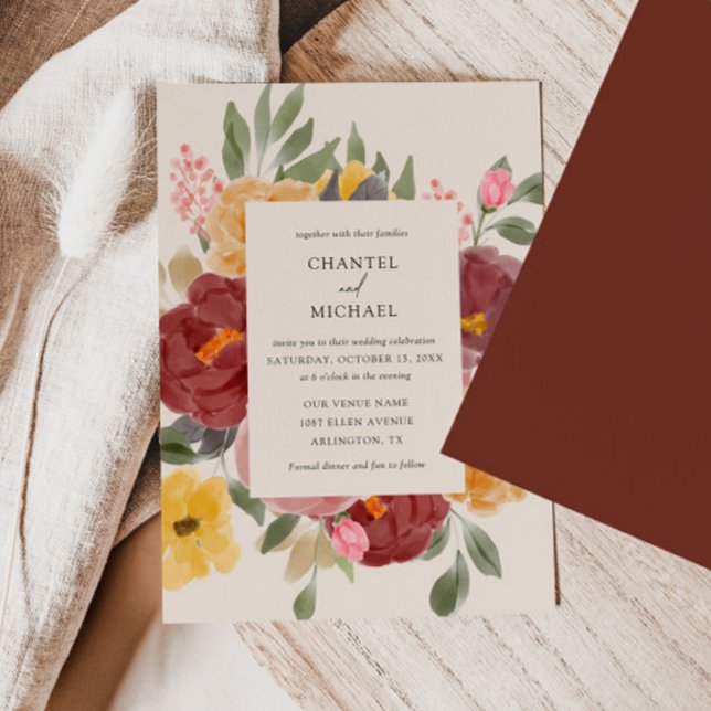 Fall Autumn Wedding | Invitation (Available for print and instant digital download!)