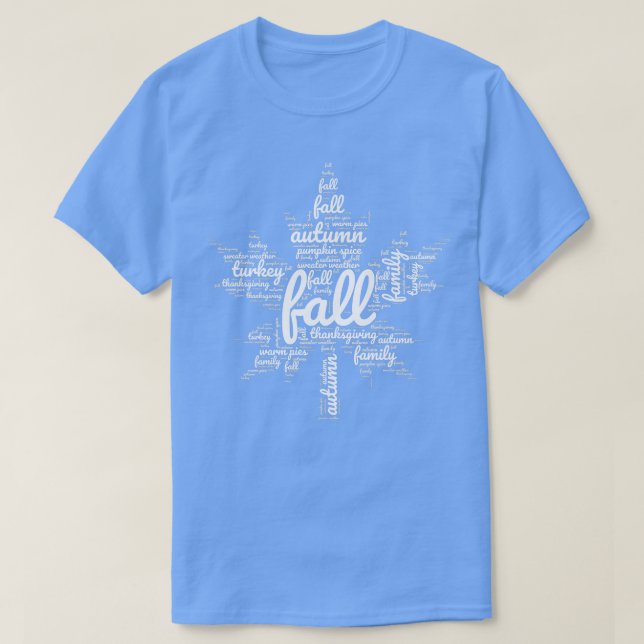 Fall Autumn Word Cloud T-Shirt (Design Front)