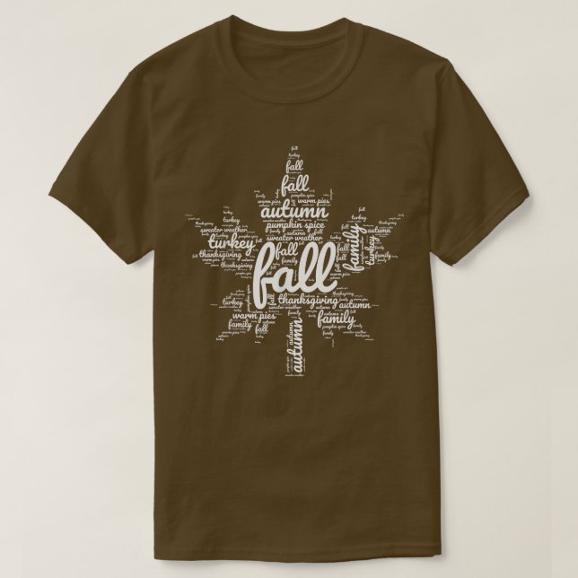 Fall Autumn Word Cloud  T-Shirt (Design Front)
