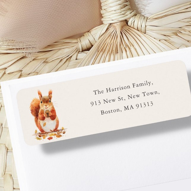 Fall Autumnal Cute Squirrel | New Home Address  (Creator Uploaded)