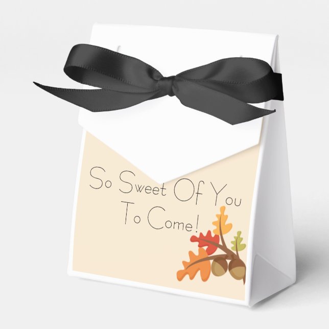 Fall Baby Favour Boxes! Favor Box (Front Side)