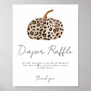 Fall Baby Shower Diaper Raffle Poster