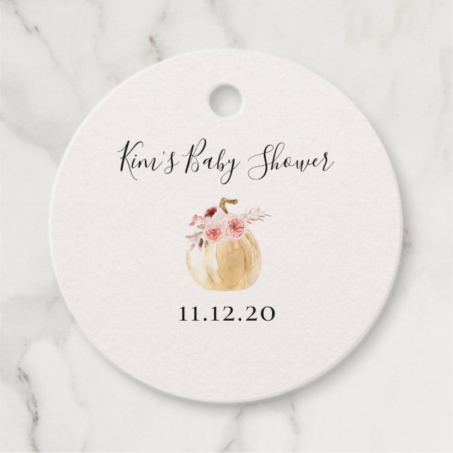 Fall Baby Shower Favour tags (Front)