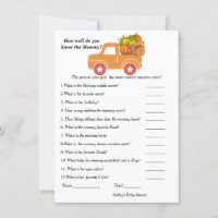 Fall Baby shower How well do you know the mommy