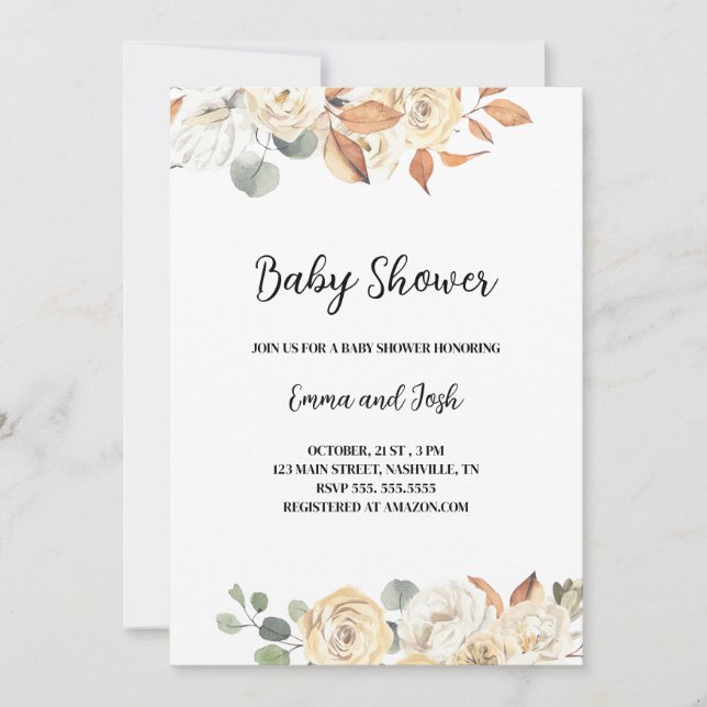 Fall Baby Shower Invitation (Front)